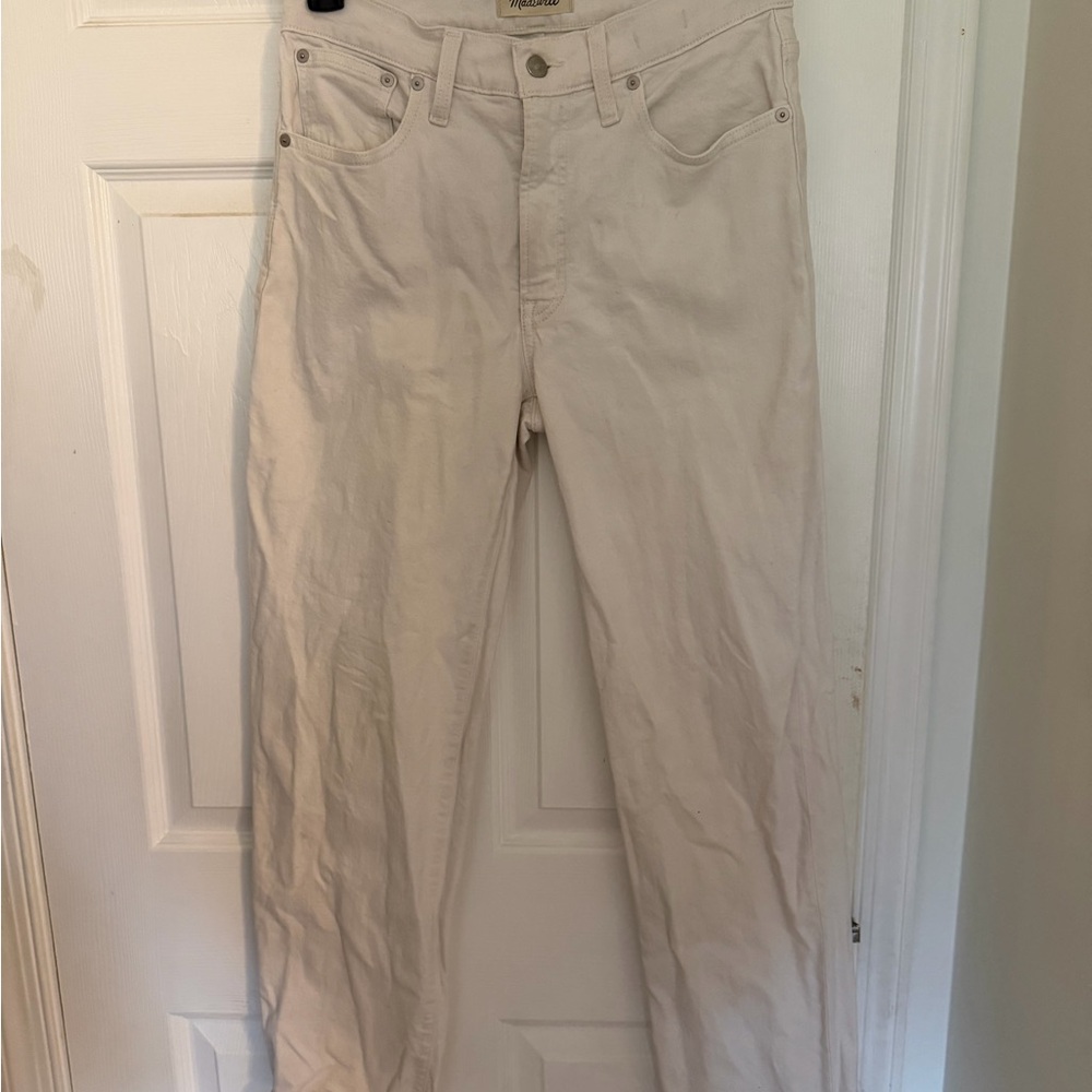 Madewell Bootcut Jeans in Light Beige/Cream